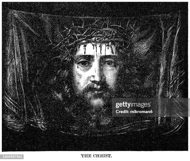 old engraved illustration of the lord jesus christ - one man only stock illustrations stock pictures, royalty-free photos & images