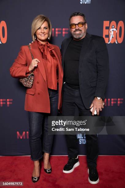 Chyka Keebaugh and Bruce Keebaugh attends the world premiere of "Ego: The Michael Gudinski Story" at the Forum for the Melbourne International Film...