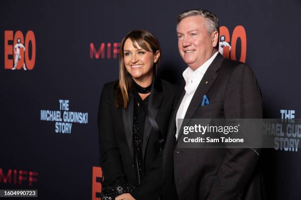 Carla McGuire and Eddie McGuire attends the world premiere of "Ego: The Michael Gudinski Story" at the Forum for the Melbourne International Film...