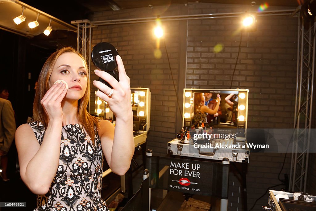 Christina Ricci Debuts Her MAKE UP FOR EVER Remix Make Up Bag At The MAKE UP FOR EVER Make Up Bag Remix Tour Stop At The Grove
