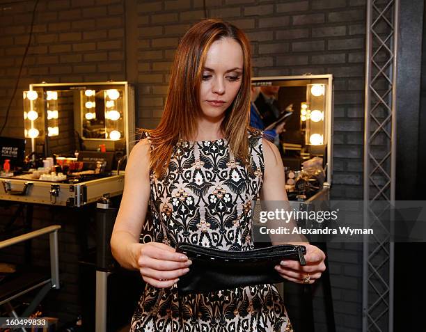 Christina Ricci debuts her MAKE UP FOR EVER Remix Make Up Bag at The MAKE UP FOR EVER Make Up Bag Remix Tour stop at The Grove on February 1, 2013 in...