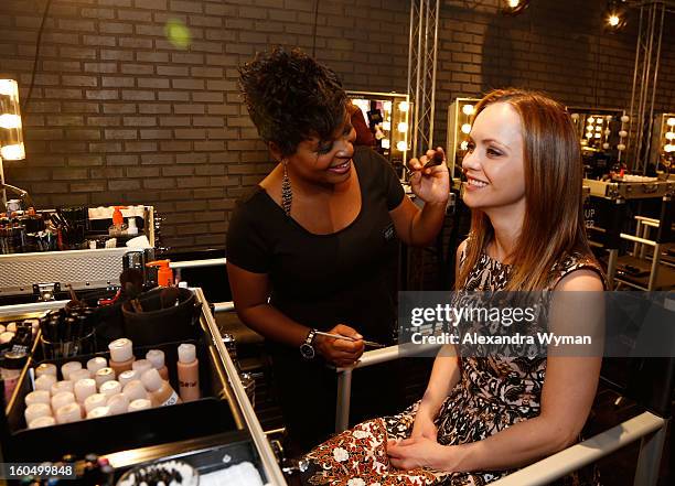 Christina Ricci debuts her MAKE UP FOR EVER Remix Make Up Bag at The MAKE UP FOR EVER Make Up Bag Remix Tour stop at The Grove on February 1, 2013 in...