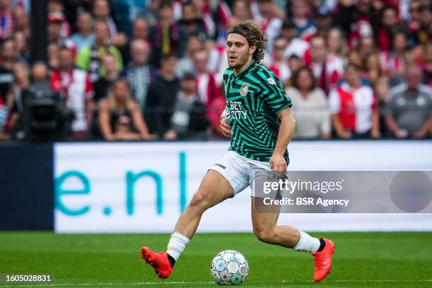 Alen Halilovic of Fortuna Sittard during the Dutch Eredivisie match between Feyenoord and Fortuna Sittard at Stadion Feijenoord on August 13, 2023 in...