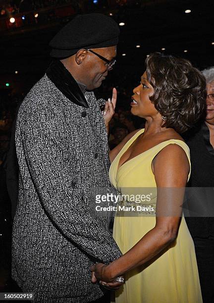 Actors Samuel L. Jackson and Alfre Woodard attend the 44th NAACP Image Awards at The Shrine Auditorium on February 1, 2013 in Los Angeles, California.