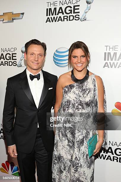 Red Carpet -- Pictured: Tony Goldwyn, Anna Musky-Goldwyn arrives at The Shrine Auditorium, February 1, 2013 --