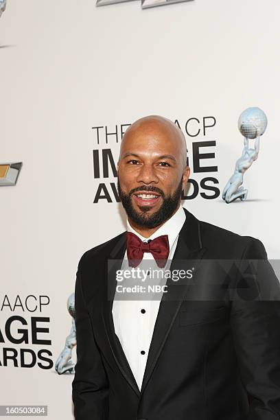 Red Carpet -- Pictured: Common arrives at The Shrine Auditorium, February 1, 2013 --