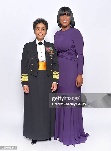 Chairman's Award Honoree United States Navy Vice Admiral Michelle Janine Howard and NAACP Chairman of the National Board of Directors Roslyn M. Brock...