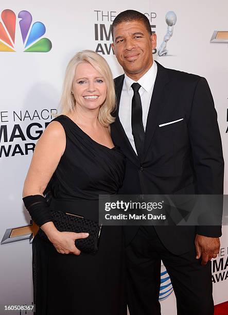 Producer Christina Steinberg and director Peter Ramsey attend the 44th NAACP Image Awards at The Shrine Auditorium on February 1, 2013 in Los...