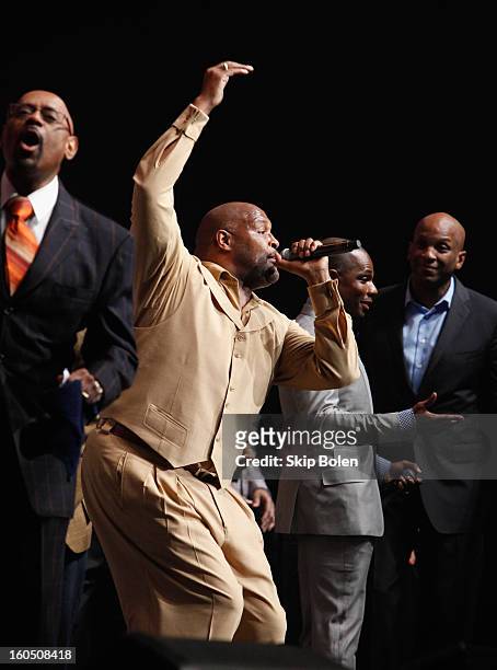 Pastor Marvin Winans sings during the Super Bowl Gospel 2013 at UNO Lakefront Arena on February 1, 2013 in New Orleans, Louisiana.
