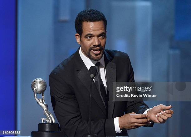 Actor Kristoff St. John onstage during the 44th NAACP Image Awards at The Shrine Auditorium on February 1, 2013 in Los Angeles, California.