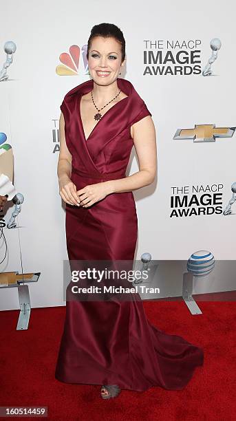 Bellamy Young arrives at the 44th NAACP Image Awards held at The Shrine Auditorium on February 1, 2013 in Los Angeles, California.