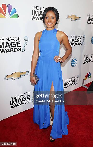 Keke Palmer arrives at the 44th NAACP Image Awards held at The Shrine Auditorium on February 1, 2013 in Los Angeles, California.