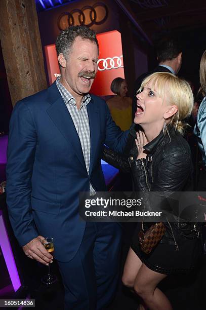 Actors Will Ferrell and Anna Faris attend the Audi Forum New Orleans at the Ogden Museum of Southern Art on February 1, 2013 in New Orleans,...