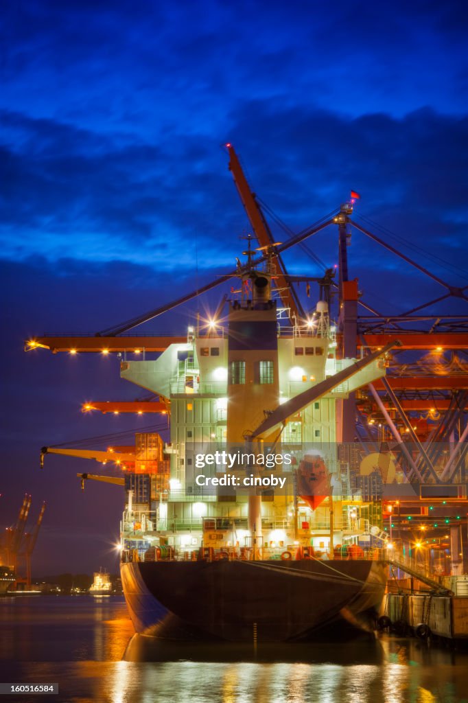 Cargo Ship in the Harbor