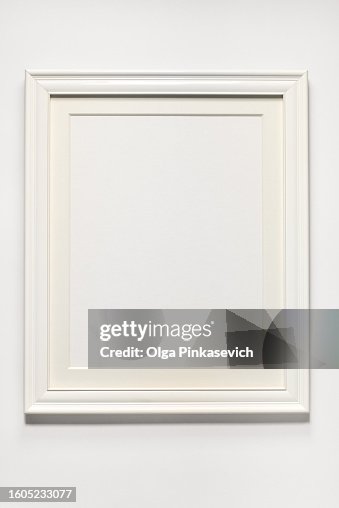 Empty white frame on white background Empty white frame on white background