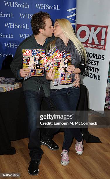 Spencer Pratt and Heidi Montag meet fans and sign copies of OK! Magazine at Brent Cross Shopping Centre on February 2, 2013 in London, England.