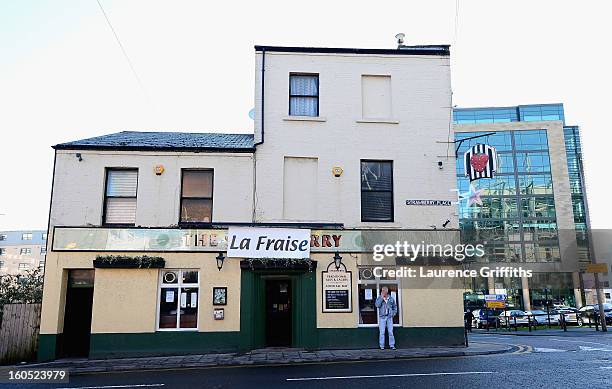 General views of The Strawberry Pub prior to the Barclays Premier League match between Newcastle United and Chelsea at St James' Park on February 2,...