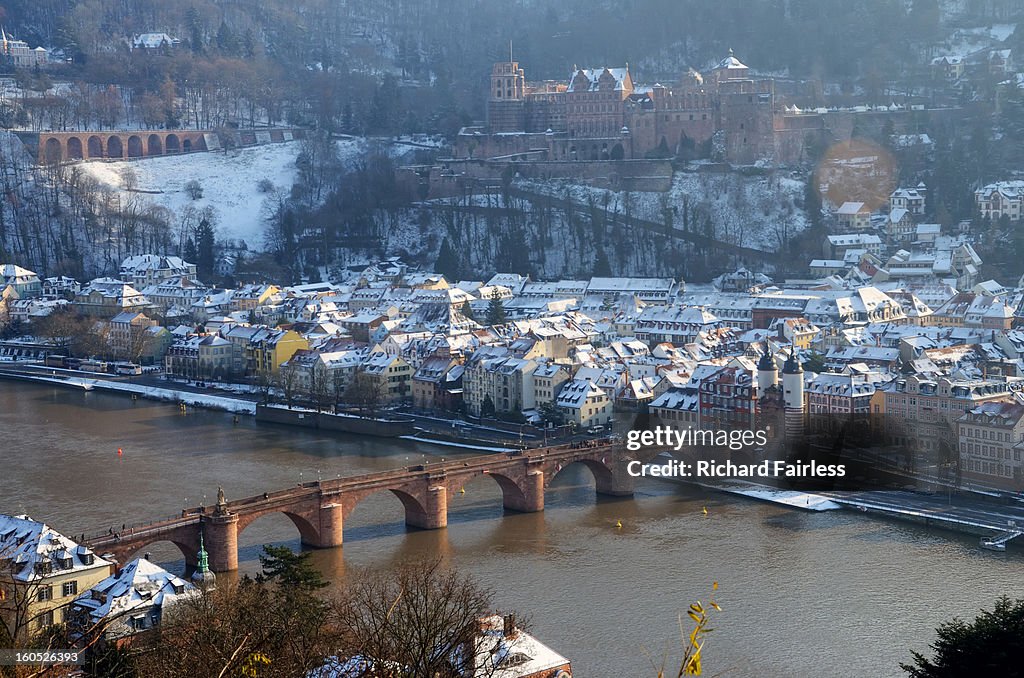 Heidelberg Old Town in Winter
