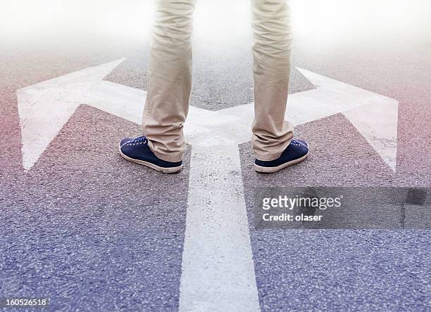 decisions about the future - feet direction stock pictures, royalty-free photos & images