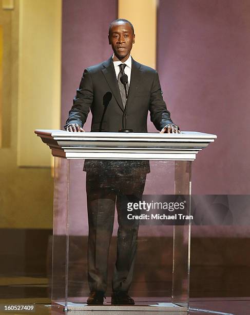 Don Cheadle speaks at the 44th NAACP Image Awards - show held at The Shrine Auditorium on February 1, 2013 in Los Angeles, California.