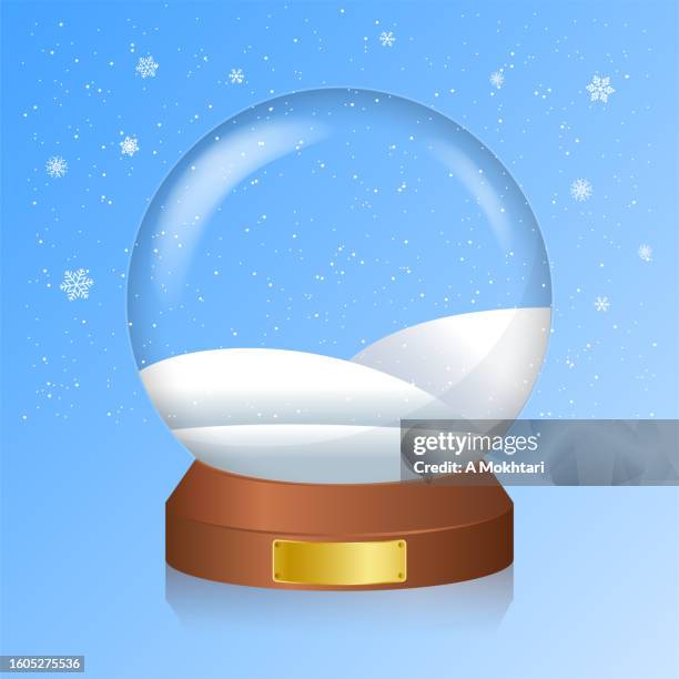 empty snowball. - glass dome stock illustrations