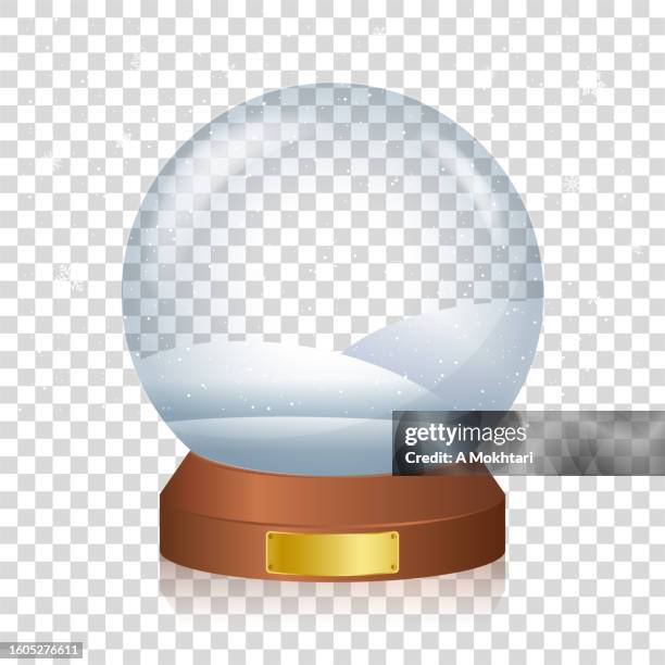 snowball with transparent background. - snowglobe transparent stock illustrations