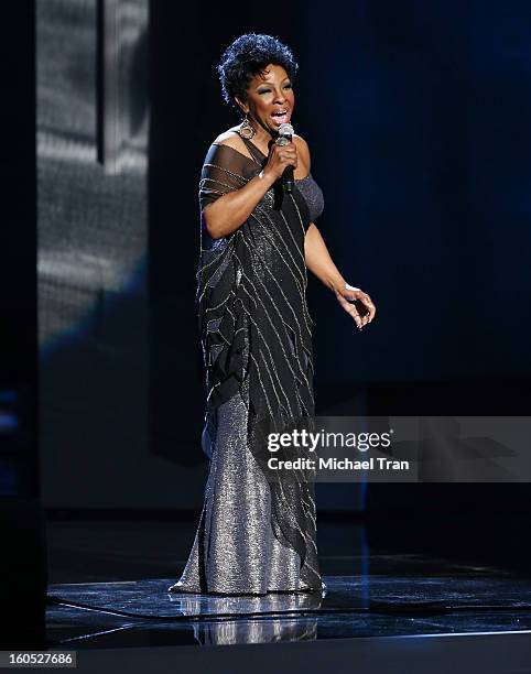 Gladys Knight performs at the 44th NAACP Image Awards - show held at The Shrine Auditorium on February 1, 2013 in Los Angeles, California.