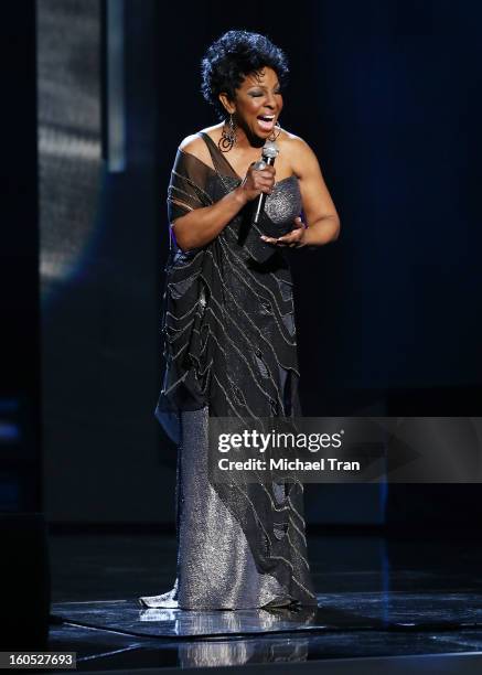 Gladys Knight performs at the 44th NAACP Image Awards - show held at The Shrine Auditorium on February 1, 2013 in Los Angeles, California.