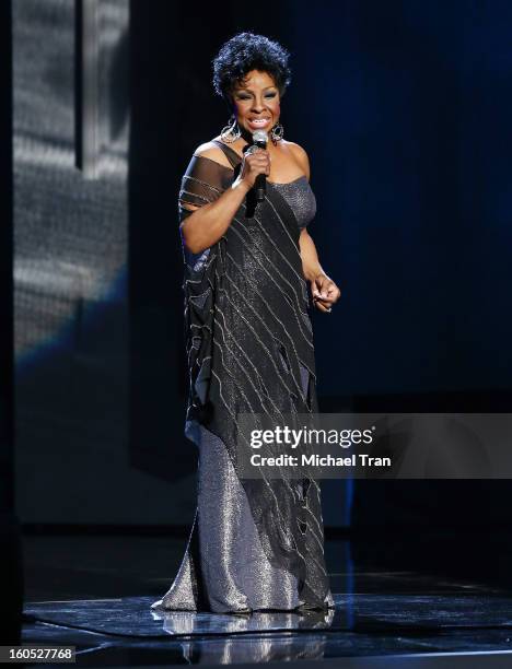 Gladys Knight performs at the 44th NAACP Image Awards - show held at The Shrine Auditorium on February 1, 2013 in Los Angeles, California.