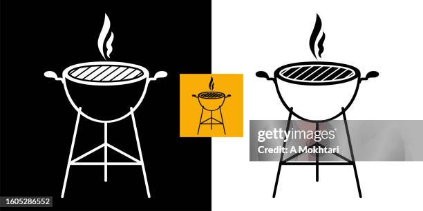 barbecue icon. - cooked steak white background stock illustrations
