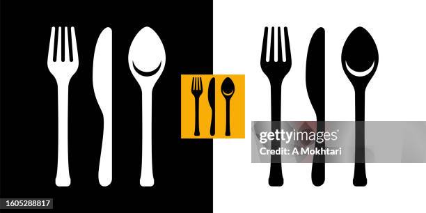 utensil icon. - kitchen knife stock illustrations