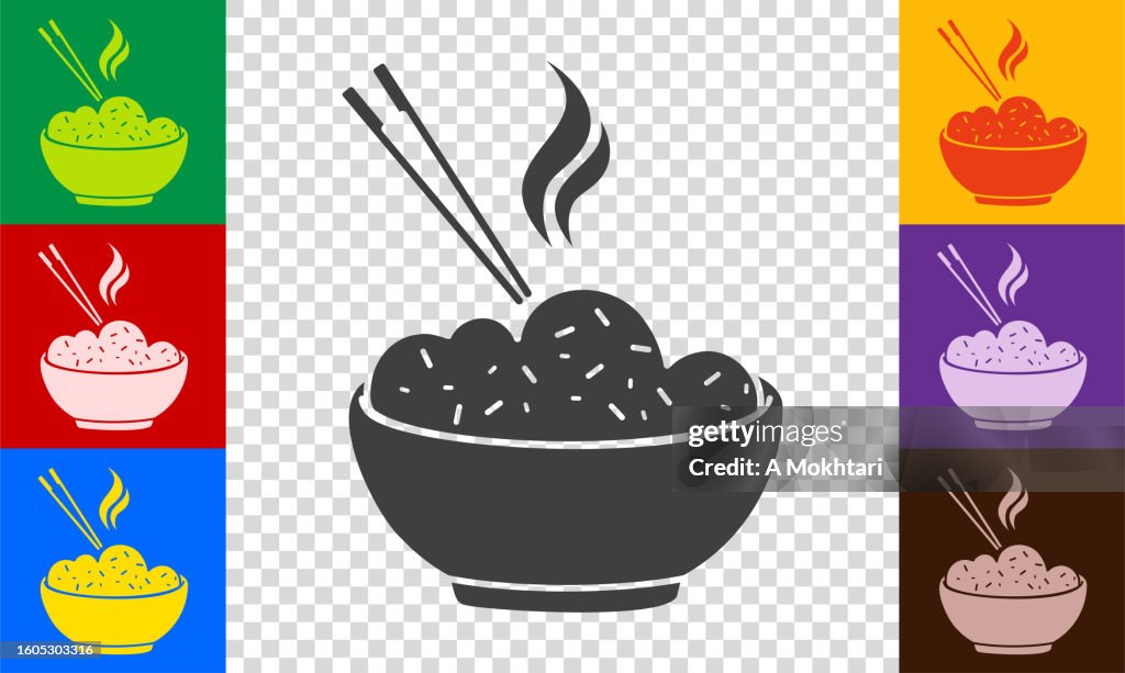 Rice bowl icon.