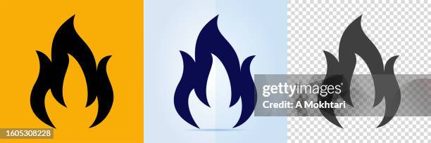 fire icon. - flames transparent background stock illustrations