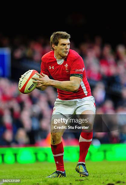 Wales player Dan Biggar in action during the RBS Six Nations game between Wales and Ireland at the Millennium Stadium in Cardiff, Wales.