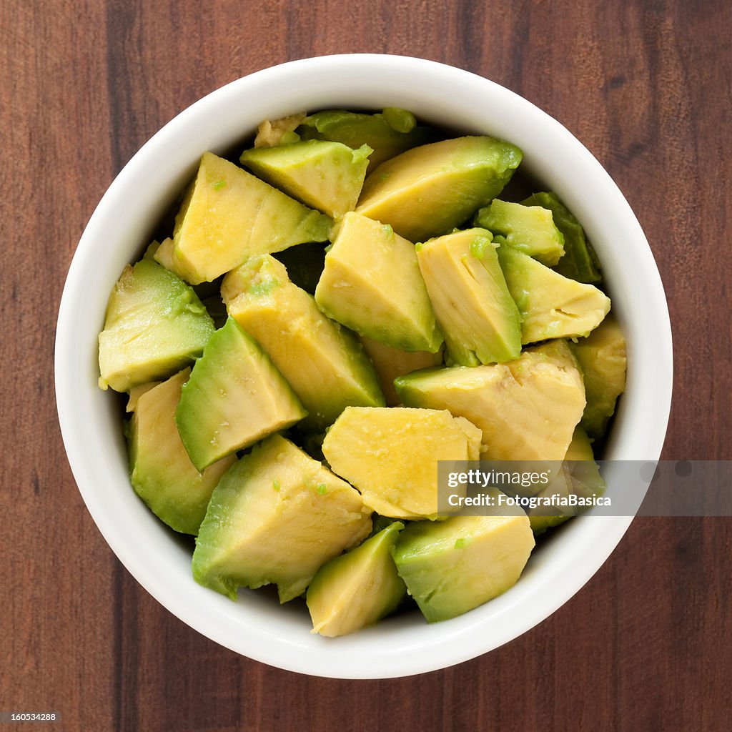 Gewürfelte avocado
