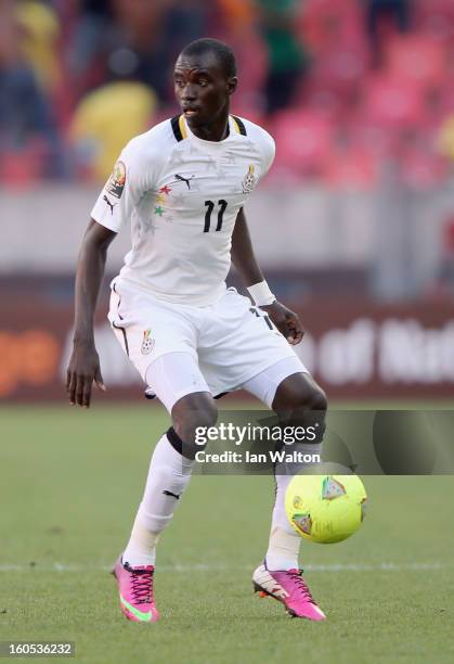Mohammed Rabiu Alhassan of Gana in action during the 2013 Africa Cup of Nations Quarter-Final match between Ghana and Cape Verde at the Nelson...