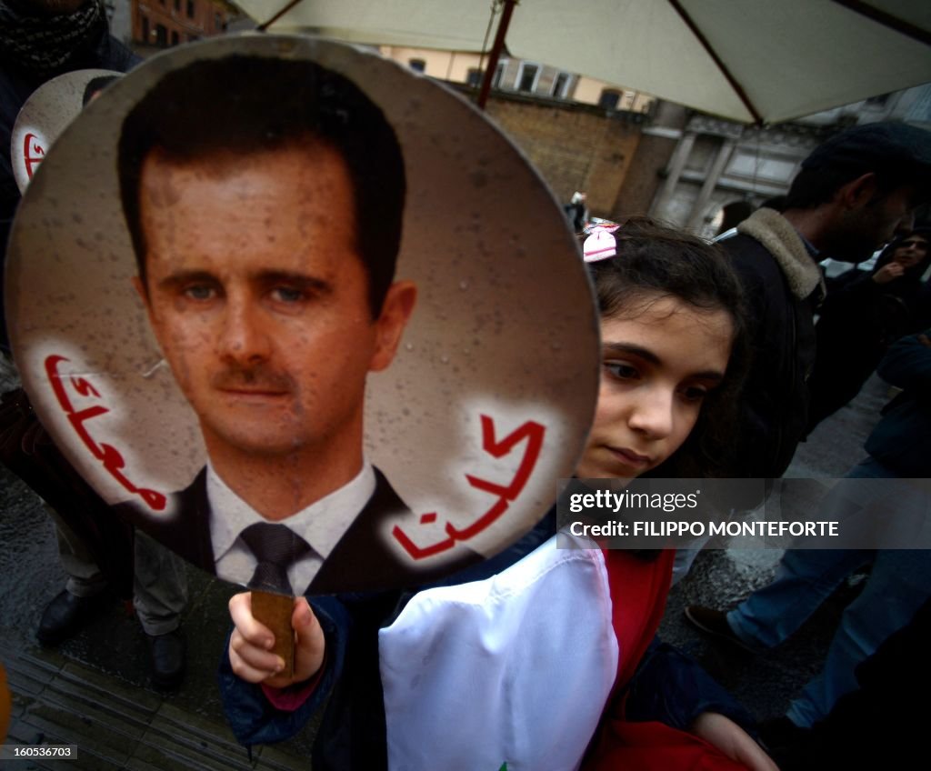 ITALY-SYRIA-ASSAD-DEMO