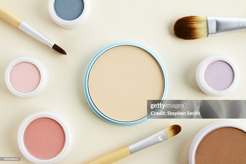 Still life of beauty products