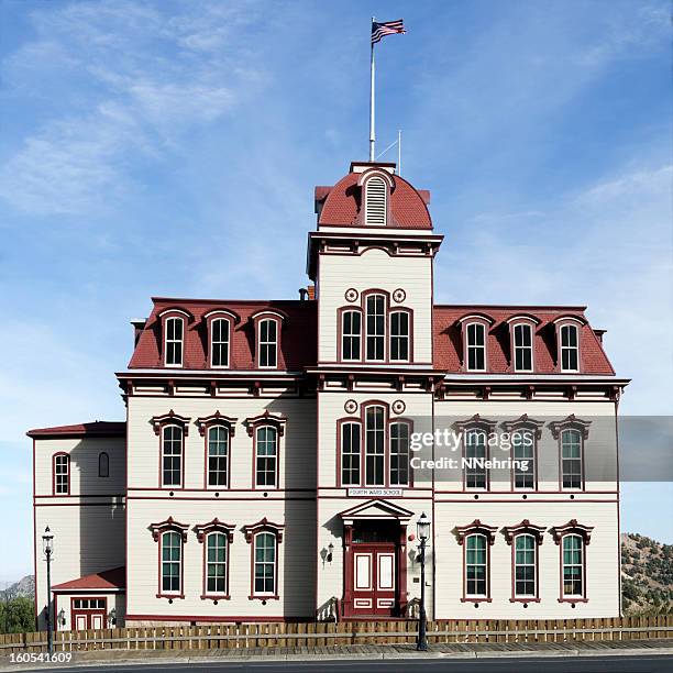 fourth ward school - nevada flag stock pictures, royalty-free photos & images