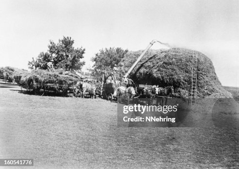 threshing, retro