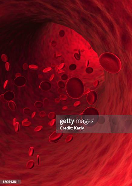 le cellule ematiche (xxxl - human artery foto e immagini stock