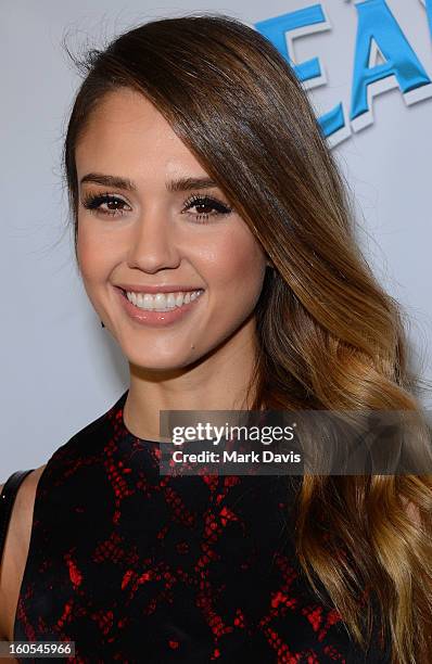 Actress Jessica Alba attends the premiere of the Weinstein Company's 'Escape From Planet Earth' held at the Mann Chinese 6 on February 2, 2013 in Los...