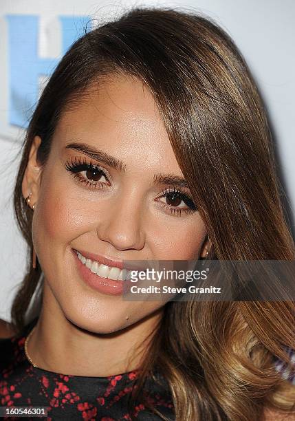 Jessica Alba arrives at "Escape From Planet Earth" at Mann Chinese 6 on February 2, 2013 in Los Angeles, California.