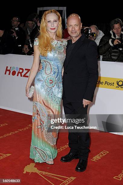 Christian Berkel and Andrea Sawatzki attend the 48th Golden Camera Awards at the Axel Springer Haus on February 2, 2013 in Berlin, Germany.