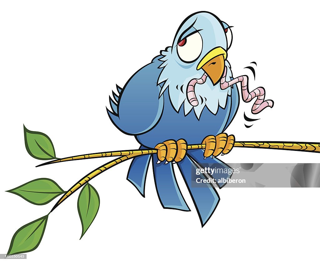 Sad Bird on a Branch