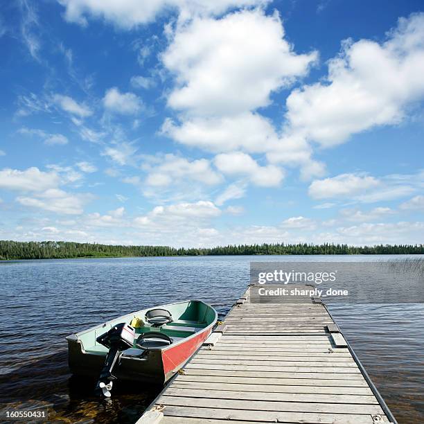 xxxl fischerboot und lake - wisconsin v michigan stock-fotos und bilder
