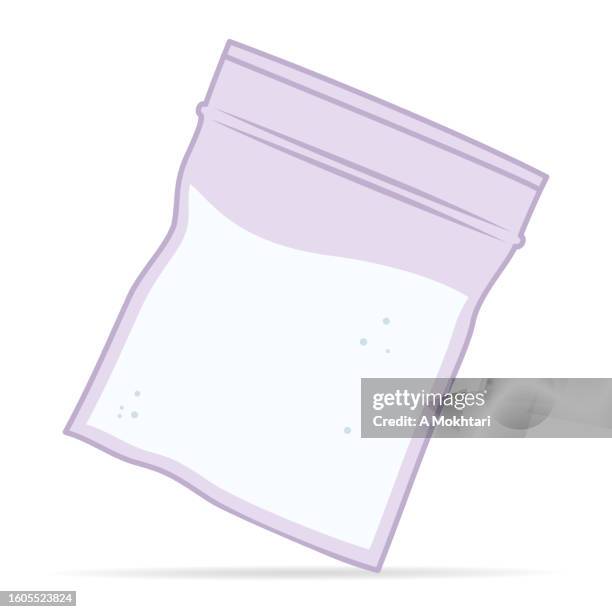 plastic cocaine bag. - pill pack stock illustrations