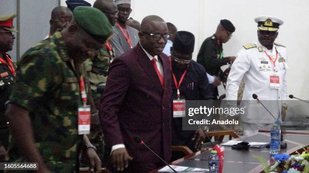 Chief of Defence Staff of the Ghana Armed Forces Seth Amoama attends the meeting organized by chiefs of staff of the Economic Community of West...