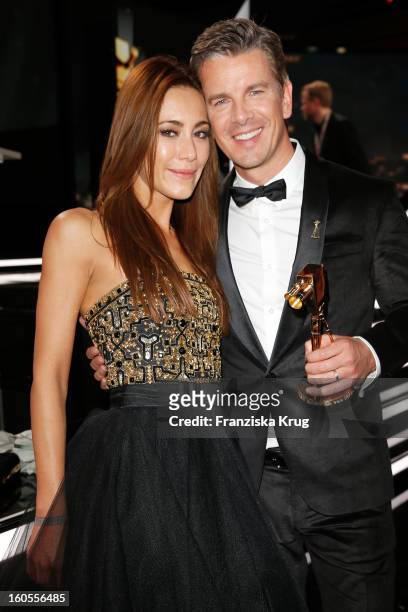 Angela Lanz and Markus Lanz attend 'Goldene Kamera 2013' at Axel Springer Haus on February 2, 2013 in Berlin, Germany.