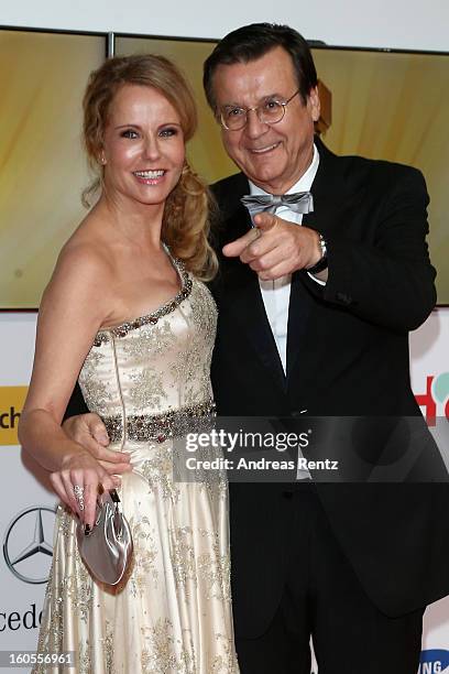 Katja Burkhard and Hans Mahr attends 'Goldene Kamera 2013' at Axel Springer Haus on February 2, 2013 in Berlin, Germany.